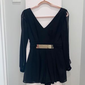 UK2LA Black Romper with Gold Buckle
